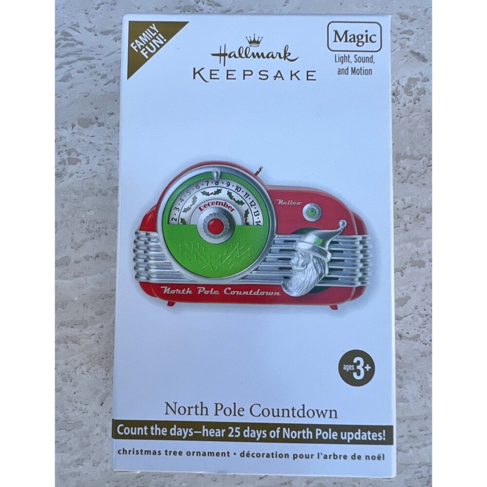 Hallmark Keepsake North Pole Countdown Ornament 2012 Light Sound Motion NIB - Picture 5 of 6